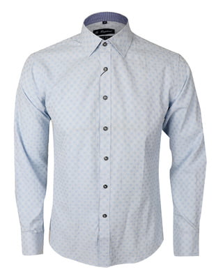 10691 Jesse Plain Design Long Sleeve Shirt - Sky Blue