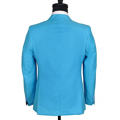 MG-Men's Fitted 2Piece Suit-Turquoise Blue-Laimer|11350