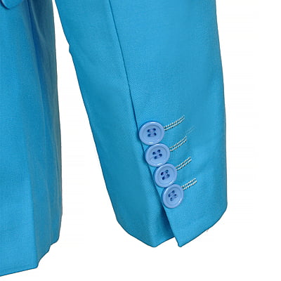 MG-Men's Fitted 2Piece Suit-Turquoise Blue-Laimer|11350