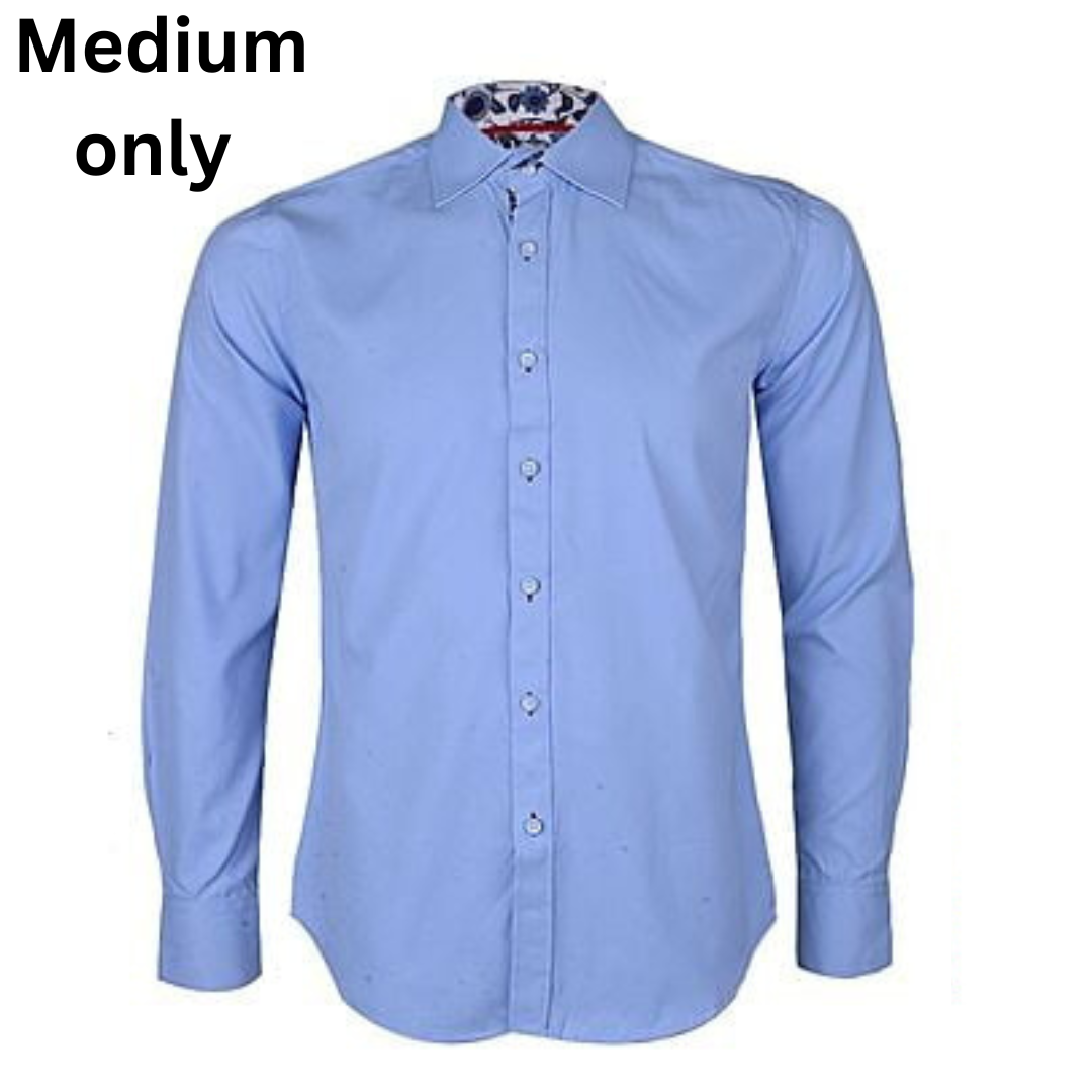 WH-Plain Quality Long Sleeve Shirt-Sky Blue-Theodore|11189