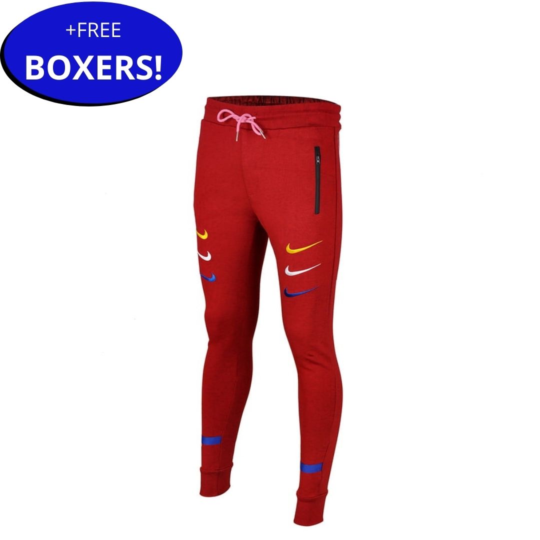 CD-Unisex Quality Zipper Stylish Joggers-Red-Diego|11236