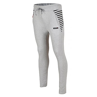 CD-Stripe Design Casual Joggers-Black/Light Gray-Barbosa|10099