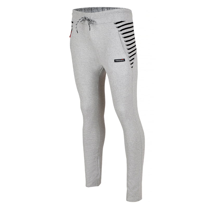 CD-Stripe Design Casual Joggers-Black/Light Gray-Barbosa|10099