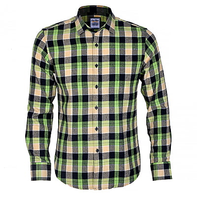 CD-Botton Down Checkers Long Sleeve Shirt-Multi-Ciaron|10142