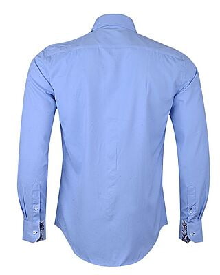 Plain Quality Long Sleeve Shirt-Sky Blue-Theodore|10331