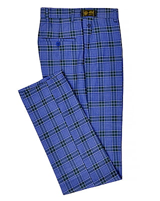 CD-Men's Checkers Dress Trouser-Blue-Fofana|10228