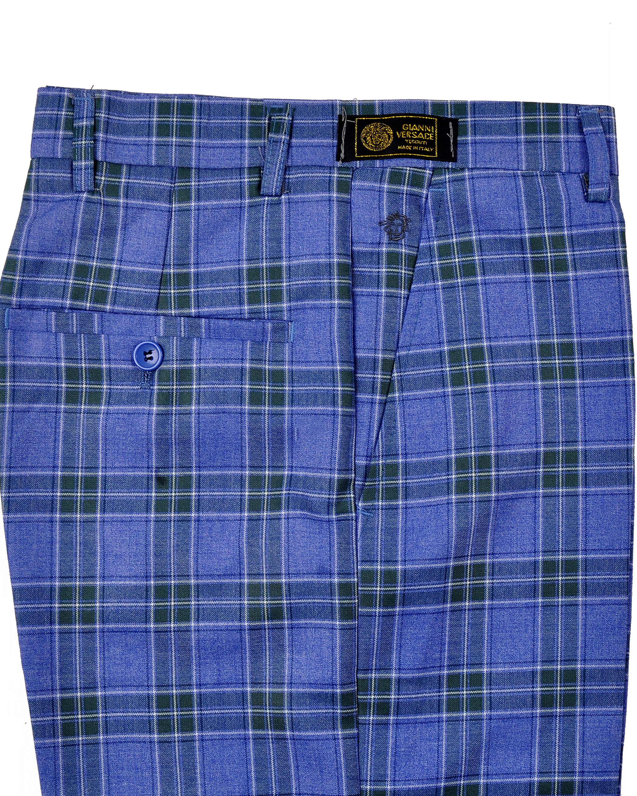 CD-Men's Checkers Dress Trouser-Blue-Fofana|10228