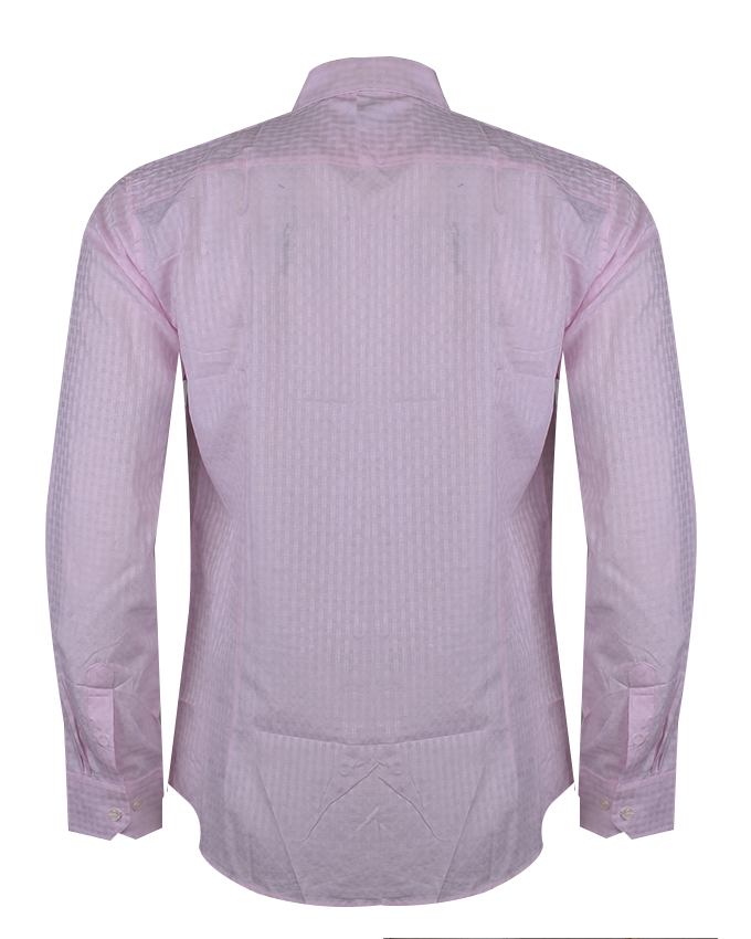 WH-Plain Design Long Sleeve Shirt-Pink-Colin|10413