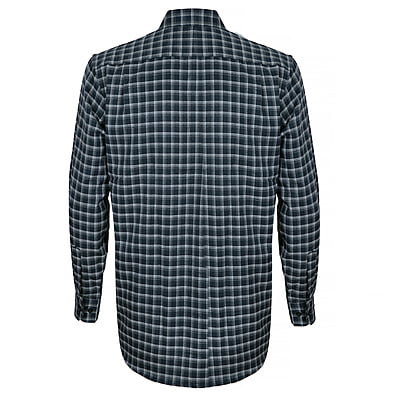 CD-Men's Checkers Long Sleeve Shirt-Blue/Cream-Fedrick|10428