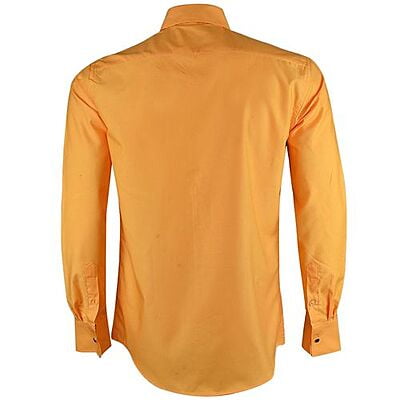 Front Design Long Sleeve Shirt-Yellow-Franco|10443