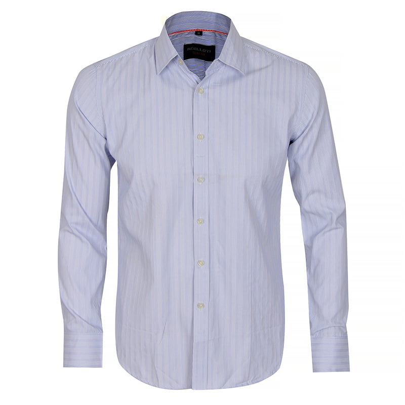 CD-Simple Stripe Office Long Sleeve Shirt-Sky Blue-Marius|10600