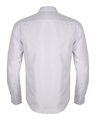 CD-Plain Office Long Sleeve Dress Shirt-White-Artuto|11077