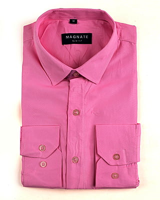 CD-Plain Office Long Sleeve Dress Shirt-Pink-Artuto|11081