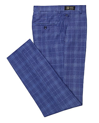 CD-Men's Checkers Dress Trouser-Blue-Fofana|11087