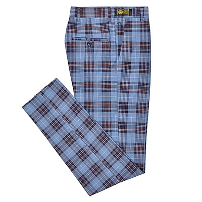 CD-Men's Checkers Dress Trouser-Blue-Casper|11163