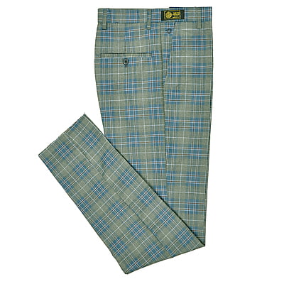 CD-Men's Checkers Dress Trouser-Green/ Multi-Johan|11164