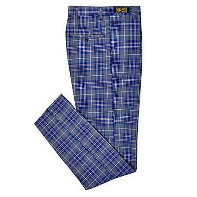 CD-Men's Checkers Dress Trouser-Blue/ Multi-Tarkan|11166