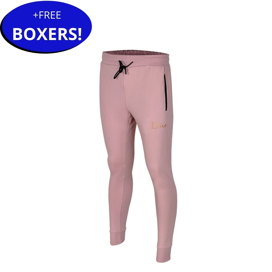 CD-Unisex Designer Joggers-Pale Pink-Cody|11173