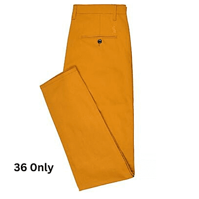 CD-Mens Pencil Cut Cut Chinos Trousers-Yellow-Roddy|10776