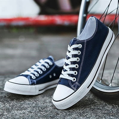 Unisex All Season Basic Sneakers-Navy Blue-Benjamin|20107