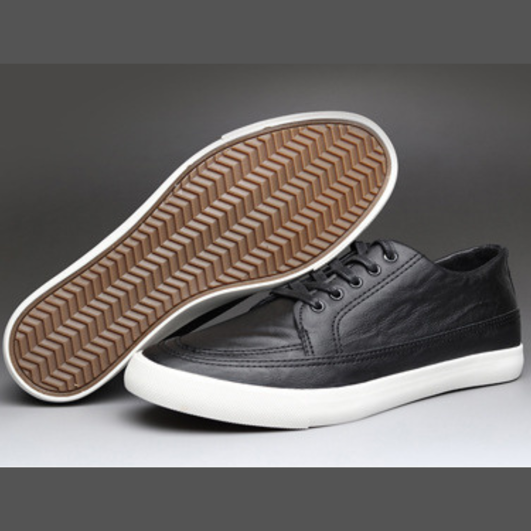 WH-Breathable Lace-up Casual Leather Sneakers-Charles|20119