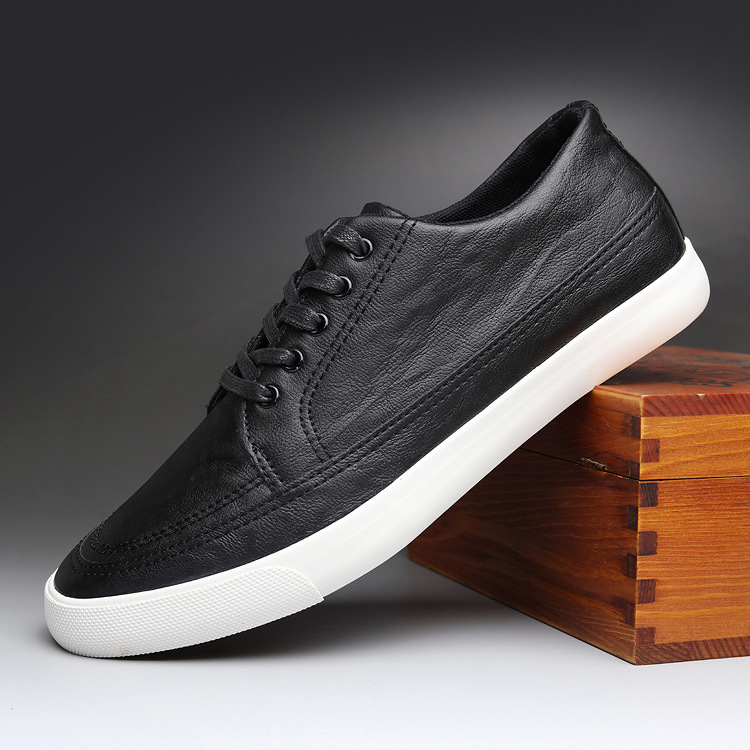 WH-Breathable Lace-up Casual Leather Sneakers-Charles|20119