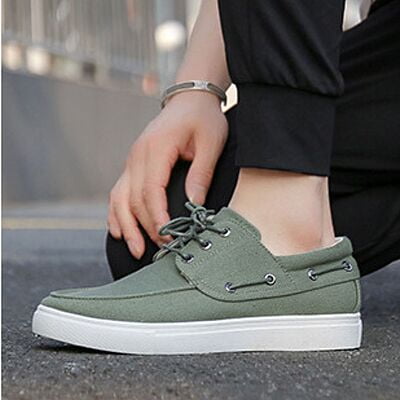 WH-Men's Corduroy Sneakers-Army Green-Brayden|20129