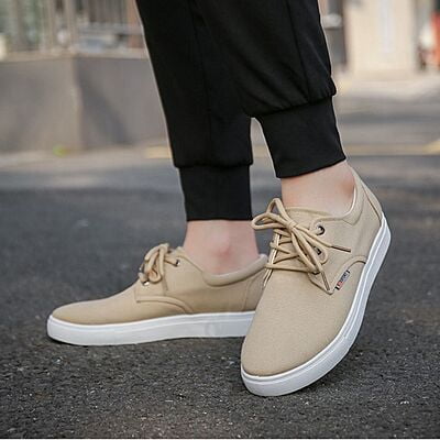 WH-Men's Sport Cut Sneakers-Khaki Brown-Gallus|20136