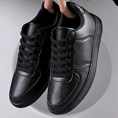 WH-Unisex Chunky Fashion Sneakers-Black-Nevan|20139