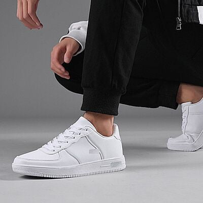 WH-Unisex Chunky Fashion Sneakers-White-Nevan|20140