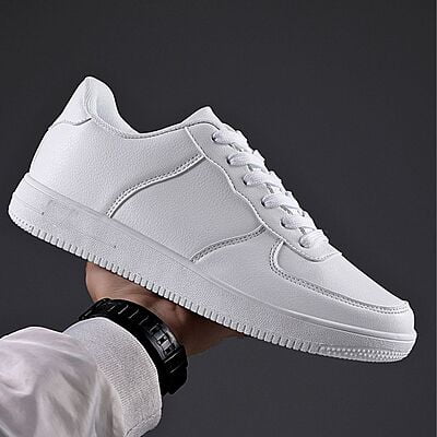 WH-Unisex Chunky Fashion Sneakers-White-Nevan|20140