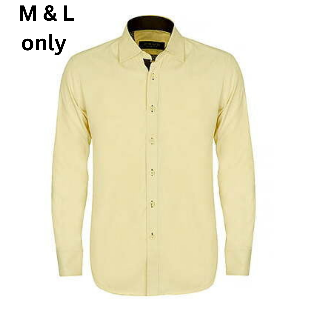 WH-Trevor Classic Men's Long Sleeve Shirt-Cream|10172