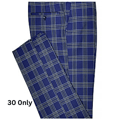 CD-Men's Checkers Dress Trouser-Navy Blue-Falcao|10212