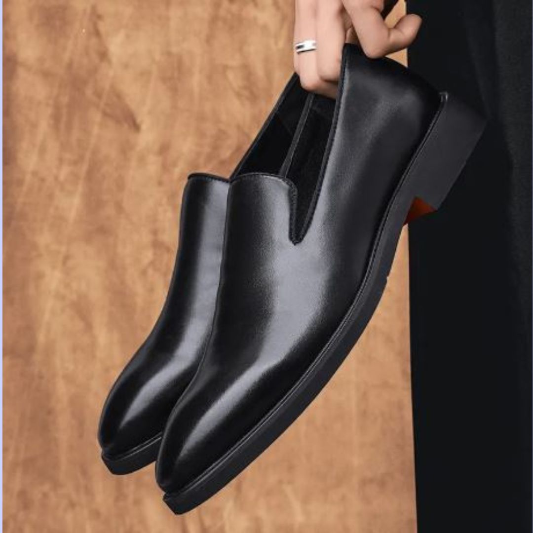 WH-Men's Opera Loafers Formal Shoe-Black-Andreas|20151