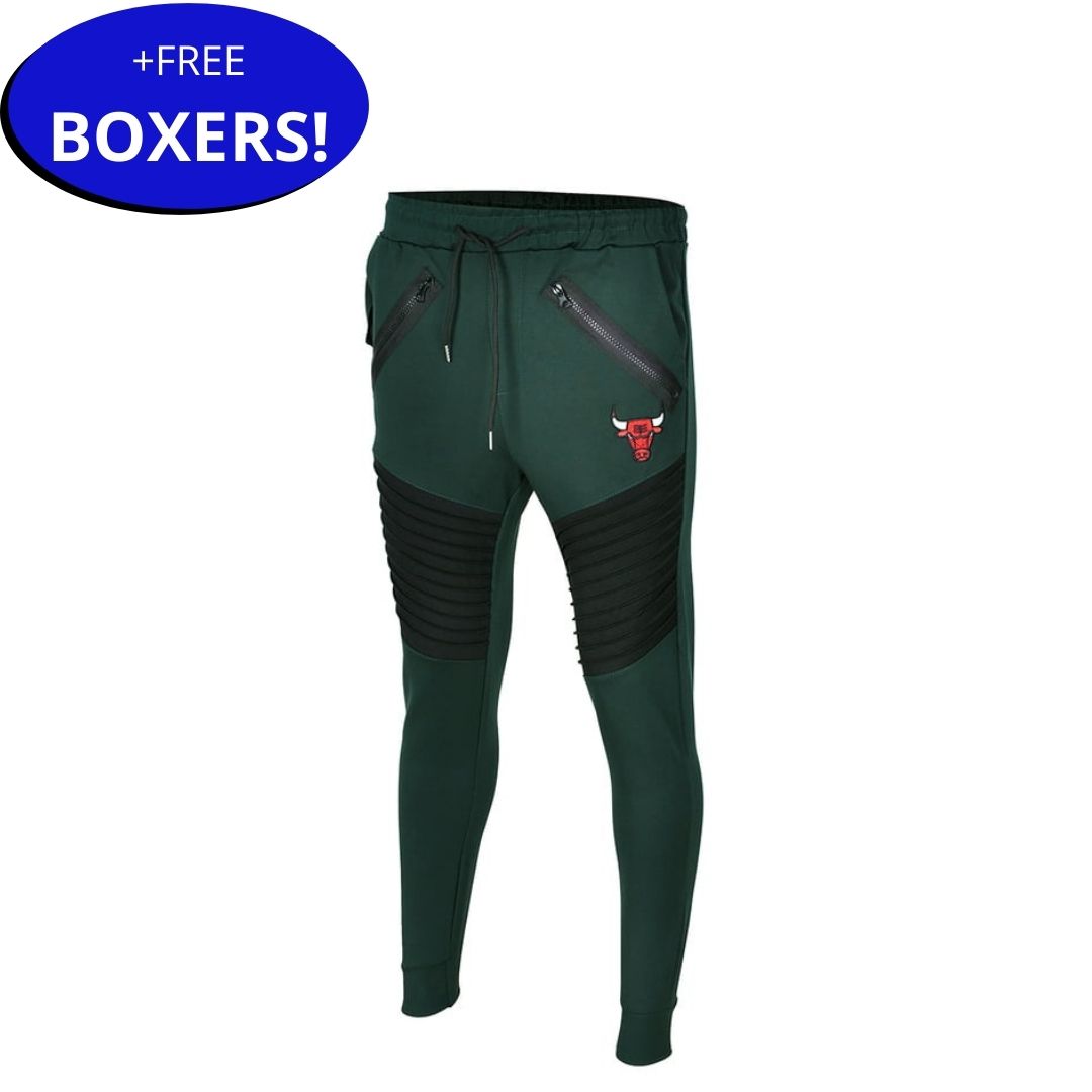 CD-Quality Designer Joggers-Green/Black-Albie|11167