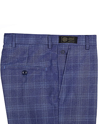 CD-Men's Checkers Dress Trouser-Blue-Fofana|11087