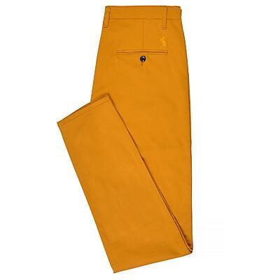 CD-Mens Pencil Cut Cut Chinos Trousers-Yellow-Roddy|10776