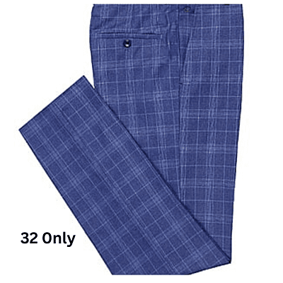 CD-Men's Checkers Dress Trouser-Blue-Fofana|11087