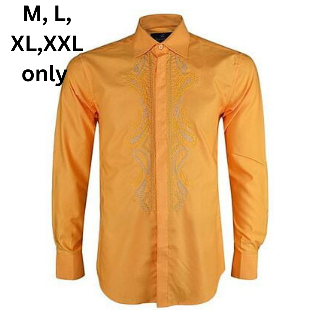 WH-Front Design Long Sleeve Shirt-Yellow-Franco|10443