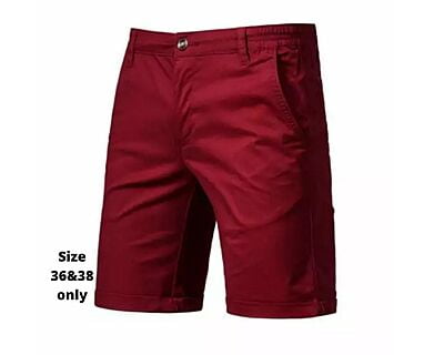 Men's Fashion Chinos Shorts-Wine-Levi|10844