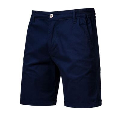 Men's Fashion Chinos Shorts-Navy Blue-Ethan|10846