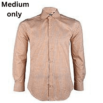 WH-Men's Checkers Design Long Sleeve Shirt-Yellow-Endy|11209