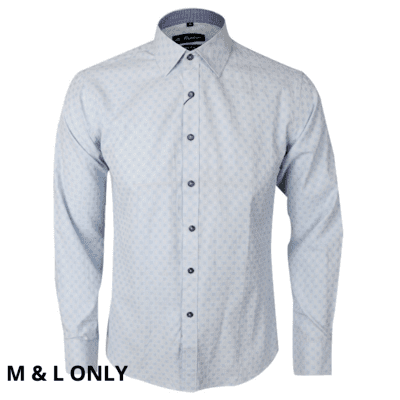 Jesse Plain Design Long Sleeve Shirt - Sky Blue|10691