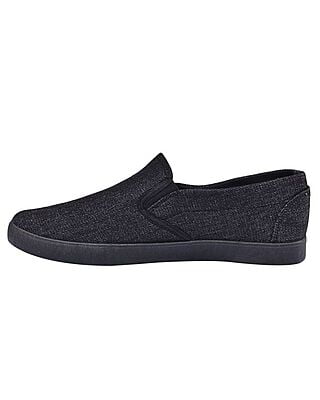 Dale Denim Slip On With White Stripe - Black