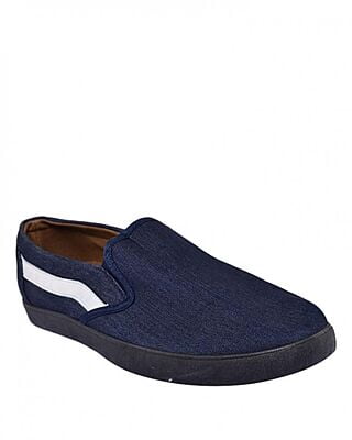 Dale Denim Slip On With White Stripe - Blue