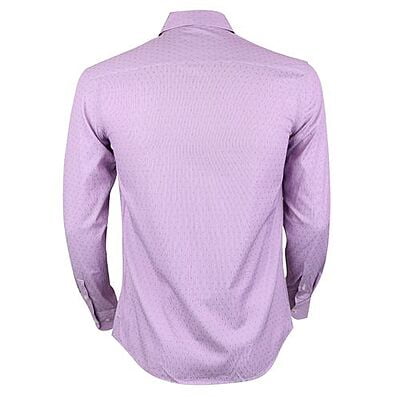 Men,s Quality Long Sleeve Shirt-Lilac-Teju|10559