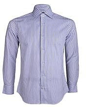 Men's Striped Long Sleeve Shirt-White/Multi-Shola|10580