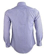 Men's Striped Long Sleeve Shirt-White/Multi-Shola|10580