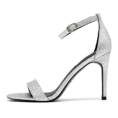 Stiletto Pencil High Heel Sandals -Sliver - Jade|40006