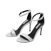 Stiletto Pencil High Heel Sandals -Sliver - Jade|40006